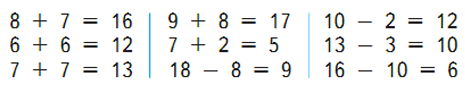 8 + 7 = 16  ,    ,          ,    