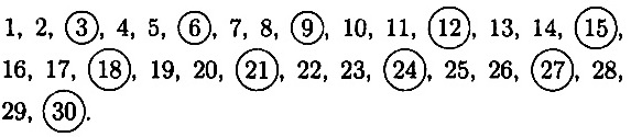  3   22    1  30