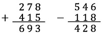  3  111  3  278 + 415 = 693