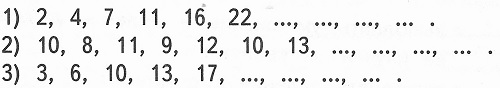 2, 4, 7, 11, 16, 22 ...