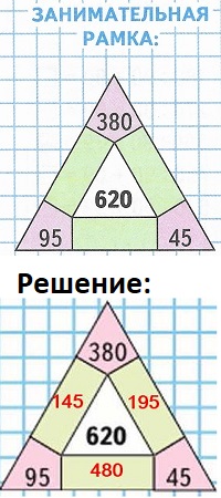 занимательная рамка стр 84 математика 4 класс 2 часть 95, 380, 45, 620