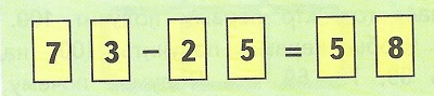     73 - 25 = 58