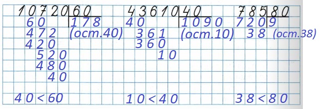  34 23.     10720 : 60, 43610 : 40, 785 : 80